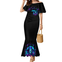 Skull Lady Mermaid Dress Rose Skull She Whispered Back Iam The Storm - Wonder Print Shop