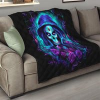 Skull Lady Quilt Rose Skull She Whispered Back Iam The Storm - Wonder Print Shop