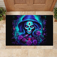 Skull Lady Rubber Doormat Rose Skull She Whispered Back Iam The Storm - Wonder Print Shop
