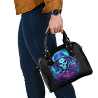 Skull Lady Shoulder Handbag Rose Skull She Whispered Back Iam The Storm