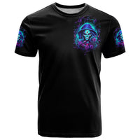 Skull Lady T Shirt Rose Skull She Whispered Back Iam The Storm - Wonder Print Shop