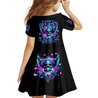 Skull Wings Family Matching Off Shoulder Long Sleeve Dress and Hawaiian Shirt So The Bitch In Me Came Out To Play - Wonder Print Shop