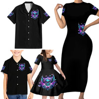 Skull Wings Family Matching Short Sleeve Bodycon Dress and Hawaiian Shirt So The Bitch In Me Came Out To Play - Wonder Print Shop