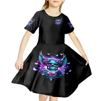 Skull Wings Kid Short Sleeve Dress So The Bitch In Me Came Out To Play - Wonder Print Shop