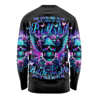 Skull Wings Long Sleeve Shirt So The Bitch In Me Came Out To Play - Wonder Print Shop