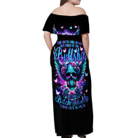 Skull Wings Off Shoulder Maxi Dress So The Bitch In Me Came Out To Play - Wonder Print Shop