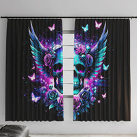 Skull Wings Window Curtain So The Bitch In Me Came Out To Play - Wonder Print Shop