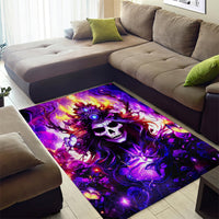 Queen Skull Area Rug Sometimes An Angel Somethimes Hellraiser Always A Strong Woman - Wonder Print Shop