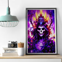 Queen Skull Canvas Wall Art Sometimes An Angel Somethimes Hellraiser Always A Strong Woman - Wonder Print Shop