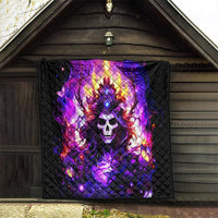 Queen Skull Quilt Sometimes An Angel Somethimes Hellraiser Always A Strong Woman - Wonder Print Shop