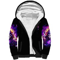 Queen Skull Sherpa Hoodie Sometimes An Angel Somethimes Hellraiser Always A Strong Woman - Wonder Print Shop