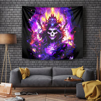 Queen Skull Tapestry Sometimes An Angel Somethimes Hellraiser Always A Strong Woman - Wonder Print Shop