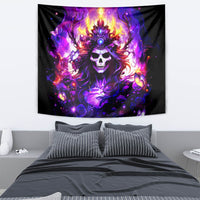Queen Skull Tapestry Sometimes An Angel Somethimes Hellraiser Always A Strong Woman - Wonder Print Shop