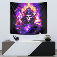 Queen Skull Tapestry Sometimes An Angel Somethimes Hellraiser Always A Strong Woman - Wonder Print Shop