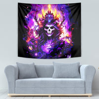 Queen Skull Tapestry Sometimes An Angel Somethimes Hellraiser Always A Strong Woman - Wonder Print Shop