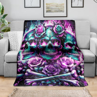 Rose Skull Blanket Stuck Between IDK IDC And IDGAF