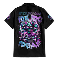 Rose Skull Family Matching Mermaid Dress and Hawaiian Shirt Stuck Between IDK IDC And IDGAF - Wonder Print Shop