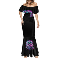 Rose Skull Mermaid Dress Stuck Between IDK IDC And IDGAF - Wonder Print Shop