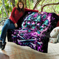 Rose Skull Quilt Stuck Between IDK IDC And IDGAF - Wonder Print Shop