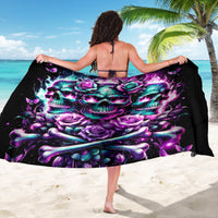 Rose Skull Sarong Stuck Between IDK IDC And IDGAF - Wonder Print Shop