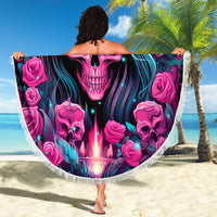 Lady Skull Beach Blanket The Good Girl In Me Got Tired Of The Bullshit - Wonder Print Shop