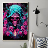 Lady Skull Canvas Wall Art The Good Girl In Me Got Tired Of The Bullshit - Wonder Print Shop