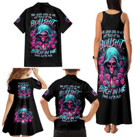 Lady Skull Family Matching Tank Maxi Dress and Hawaiian Shirt The Good Girl In Me Got Tired Of The Bullshit - Wonder Print Shop