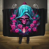 Lady Skull Hooded Blanket The Good Girl In Me Got Tired Of The Bullshit