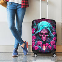 Lady Skull Luggage Cover The Good Girl In Me Got Tired Of The Bullshit - Wonder Print Shop