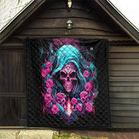Lady Skull Quilt The Good Girl In Me Got Tired Of The Bullshit - Wonder Print Shop