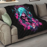 Lady Skull Quilt The Good Girl In Me Got Tired Of The Bullshit - Wonder Print Shop