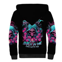 Lady Skull Sherpa Hoodie The Good Girl In Me Got Tired Of The Bullshit - Wonder Print Shop