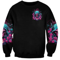 Lady Skull Sweatshirt The Good Girl In Me Got Tired Of The Bullshit - Wonder Print Shop