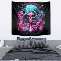 Lady Skull Tapestry The Good Girl In Me Got Tired Of The Bullshit - Wonder Print Shop