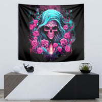 Lady Skull Tapestry The Good Girl In Me Got Tired Of The Bullshit - Wonder Print Shop