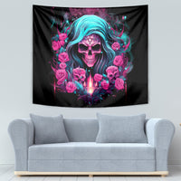 Lady Skull Tapestry The Good Girl In Me Got Tired Of The Bullshit - Wonder Print Shop