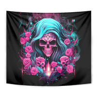 Lady Skull Tapestry The Good Girl In Me Got Tired Of The Bullshit - Wonder Print Shop