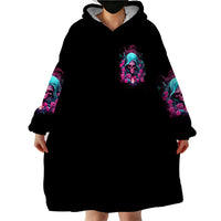 Lady Skull Wearable Blanket Hoodie The Good Girl In Me Got Tired Of The Bullshit - Wonder Print Shop