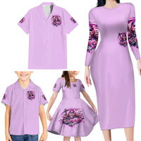 Reaper Skull Family Matching Long Sleeve Bodycon Dress and Hawaiian Shirt Warning This Tattooed Girl Doesn't Play Well With Stupid People - Wonder Print Shop