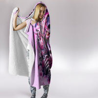 Reaper Skull Hooded Blanket Warning This Tattooed Girl Doesn't Play Well With Stupid People
