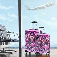 Reaper Skull Luggage Cover Warning This Tattooed Girl Doesn't Play Well With Stupid People - Wonder Print Shop