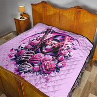 Reaper Skull Quilt Warning This Tattooed Girl Doesn't Play Well With Stupid People - Wonder Print Shop