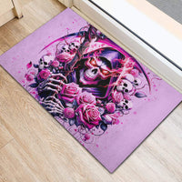 Reaper Skull Rubber Doormat Warning This Tattooed Girl Doesn't Play Well With Stupid People - Wonder Print Shop