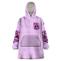 Reaper Skull Wearable Blanket Hoodie Warning This Tattooed Girl Doesn't Play Well With Stupid People - Wonder Print Shop