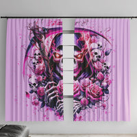 Reaper Skull Window Curtain Warning This Tattooed Girl Doesn't Play Well With Stupid People - Wonder Print Shop