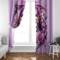Reaper Skull Window Curtain Warning This Tattooed Girl Doesn't Play Well With Stupid People - Wonder Print Shop