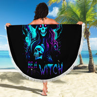 Witch Skull Beach Blanket In A World Full Of Princess Be A Witch - Wonder Print Shop