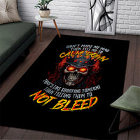 King Skull Area Rug Don't Make Me Mad Then Tell Me To Calm Down - Wonder Print Shop
