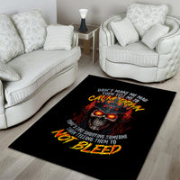 King Skull Area Rug Don't Make Me Mad Then Tell Me To Calm Down - Wonder Print Shop