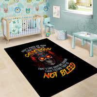 King Skull Area Rug Don't Make Me Mad Then Tell Me To Calm Down - Wonder Print Shop
